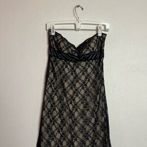Charlotte Russe Black and Cream Lace Dress